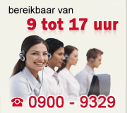Bereikbaar van 9 tot 21 uur op 0900 9329