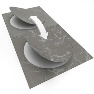 Forbo Allura Circle 0,7 (50 x 50) 63523DR7 grigio concrete circle