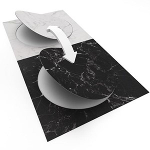 Forbo Allura Circle 0,7 (50 x 50) 63544DR7 black marble circle