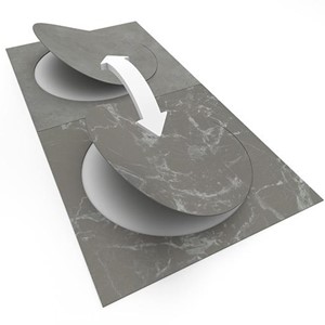 Forbo Allura Circle 0,7 (50 x 50) 63552DR7 grey marble circle