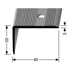 Hofmans at Home Trapneusprofiel 40x25 mm zilver fijn antislip 65368 Zilver