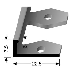 Hofmans at Home In-egaliseer eindprofiel (buigbaar) tot 6mm zilver (2,5 m) 65398 Zilver