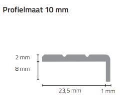 Hofmans at Home Hoeklijnprofiel zelfkl. 10 mm zilver 69101 Zilver