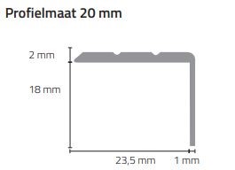 Hofmans at Home Hoeklijnprofiel schroef 20 mm brons (2,7 m) 69236 Brons