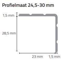 Hofmans at Home Duo-hoeklijn zelfkl. 24,5 x 30 mm goud (2,7 m) 69425 Goud