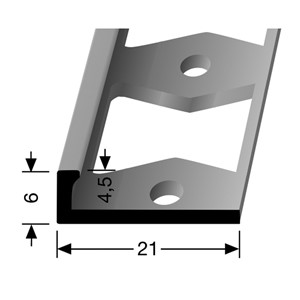 Hofmans at Home In-egaliseer eindprofiel tot 4,5 mm PVC zilver In-egaliseer eindprofiel Zilver